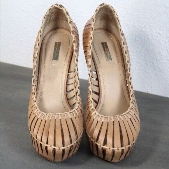 Report Signature Tan Calyer Platform Heels 7.5 - Picture 5 of 7